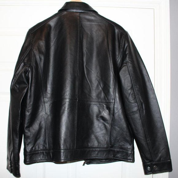 Boston Harbour Men’s Classic Leather Jacket - Picture 8 of 8